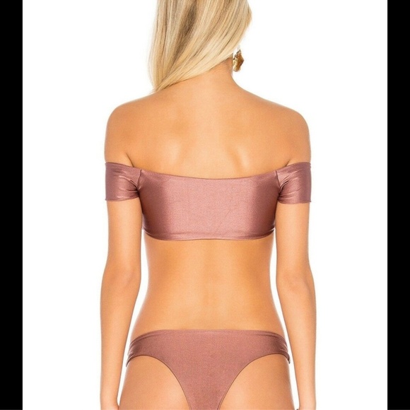 NWT Maaji Shimmering Cognac Cumbia Bikini Top in Coper Pink [SZ Small‎ ] - Picture 2 of 8
